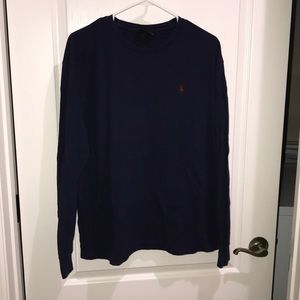Polo navy blue long sleeve shirt